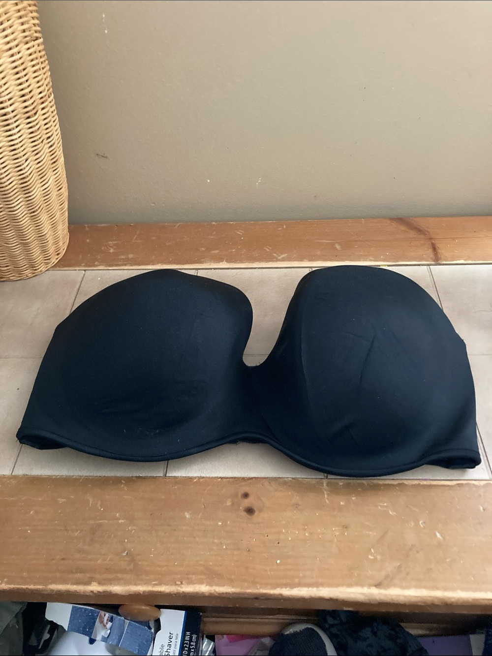 Cacique Strapless Black Molded Cup Bra 42DDD